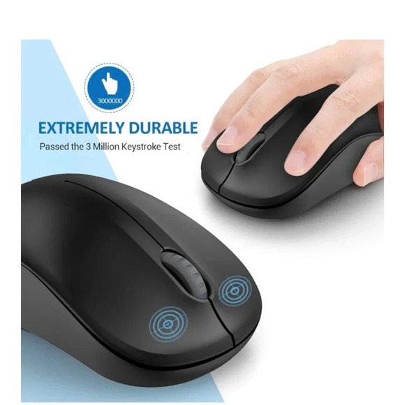 Nexigo Wireless Mouse, Black New - Picture 5 of 7